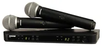 Microfone Shure BLX288/PG58-J10 Sem Fio Preto