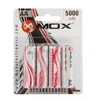 Pilha Mox Recarregavel AA com 4 5000MAH