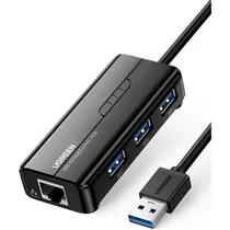 Adaptador Multifuncional Ugreen USB 3.0 Gigabit Ethernet 20265 - Preto