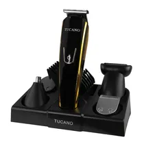 Kit Barbeador e Aparador Elétrico 8 Em 1 Tucano Professional TC-8180 - Preto/Dourado