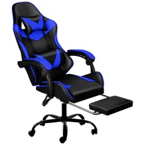 Cadeira Gamer Xtreme Level c/Posa Pies Black/Blue LVS-047  Cadeira Gam...