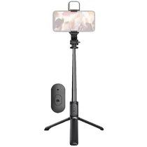 Bastão para Selfie Mox MO-SS26 com Luz LED/Bluetooth - Preto
