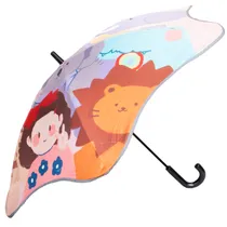 Guarda-Chuva Infantil Rosa Design Ondulado
