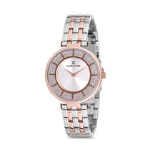 Relogio Analogico Feminino Daniel Klein Premium DK12176-4 - Prata e Rosa Ouro