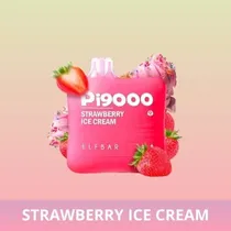 Pod Descartavel Elfbar Pi 9000 Puff - Strawberry Cream