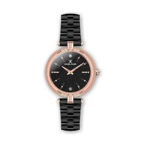 Relogio Analogico Femenino Daniel Klein Premium DK.1.12320-2 - Negro Y Oro Rosa