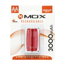 Pilha Mox AA Recarregavel 3000 Mah - 2 Unidades