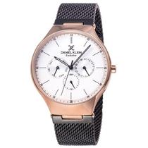 Relogio Analogico Daniel Klein Exclusive DK11820-5 Masculino, Metal - Preto e Rosa Ouro