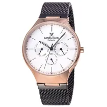 Relógio Analógico Daniel Klein Exclusive DK11820-5 Masculino, Metal - Preto e Rosa Ouro