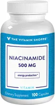 The Vitamin Shoppe Niacinamide 500MG (100 Cápsulas)