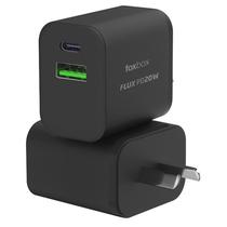 Carregador Foxbox Flux PD 20W/USB/USB-C- Preto