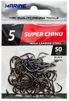 Anzol Marine Sports Super Chinu Black 05 com 50 Pçs