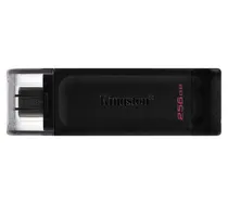 Pendrive Kingston 256GB Datatraveler 70 DT70/256GB USB 3.2 - Preto