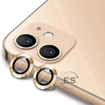 Pelicula Protetora de Vidro para Camera 4LIFE para iPhone 13 / 13 Mini / Aneis de Metal / Anti-Riscos - Um Conjunto (2PECAS) - Dourado