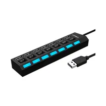 Hub Sate A-HUB16 USB 2.0 7 In 1 Negro