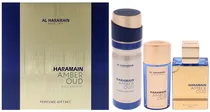 Kit Perfume Al Haramain Amber Oud Bleu Edp 75ML+30ML + Desodorante 200ML - Unissex