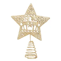 Estrela Natal Dourada 12X17CM