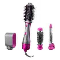 Escova Secadora Quanta QTKCS7001 - 1300W - 4 Em 1 - Cinza e Rosa