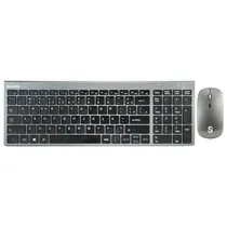 Teclado e Mouse Sem Fio Smartfy TW02B Português Cinza
