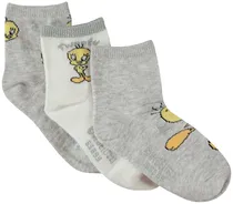 Meias Infantil Orchestra AFIOI3-GRC Tweety Looney Tunes Feminina (3 Pares)
