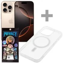 Apple iPhone 16 Pro Max A3084 Esim 256GB/8GB Ram de 6.9" - Desert Titanium + Capinha Magsafe + Película