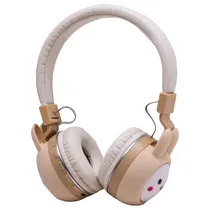Fone de Ouvido Sem Fio Luo LU-996 Headphones Infantil com Bluetooth - Branco/Marrom