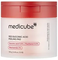 Lenços Esfoliantes Medicube Red Succinic Acid Peeling - 155G (70 Unidades)