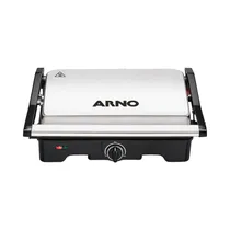 Sandwichera Grill Arno SW332DB1 Dual Inox 220V Plata - Negro