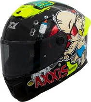 Capacete para Moto Axxis Hummer B Baby Bang A3 - Tamanho XL (61-62) - Gloss Flour Yellow