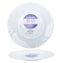 Plato de Vidrio Templado p/Postre Luminarc Blanco 19.5CM