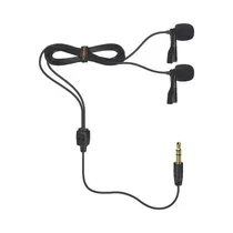 Microfone Comica Lapela CVM-D02B Duplo Cabo 6MTS  Microfone C...