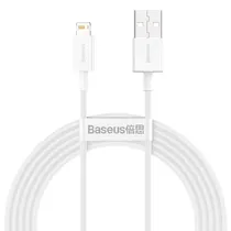 Cabo USB-A A Ligthning Baseus Superior - Branco 25 CM (CALYS-02)