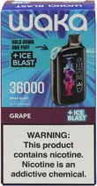 Vape Descartável Waka Blast Grape + Ice Blast 36000 Puffs