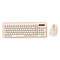 Kit Teclado e Mouse FTX FTXGK02 Sem Fio Português - Dourado