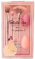 Kit Pincel + Esponja Difuminador Ruby Face Shinning Like - Y11688 (5 Peças)