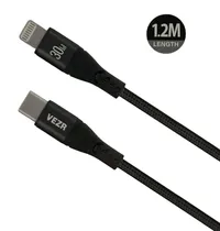 Cable de Datos Vezr VD07 Mfi Type-C To Lightning 30W PD 12.M Nylon Black