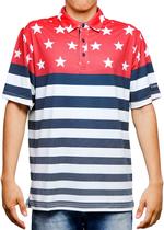 Outlet Camisa Polo Walter Hagen MGA11443 Vermelho/Branco - Masculina