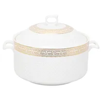 Sopeira de Porcelana com Detalhes Dourados