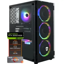 PC Montado Gamer AMD Ryzen 5 4500 de 4.1GHZ 16GB de Ram / 512GB SSD / Geforce RTX3050 6GB - Preto