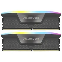 Memória Corsair Vengeance RGB, DDR5 64GB (2X32GB), 6000MHZ, C/DissiPador, para AMD, CMH64GX5M2B6000Z30, Preto