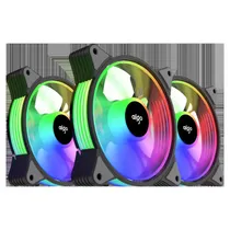 Cooler Fan para Gabinete Aigo AR12 Argb 3 Em 1 - Preto