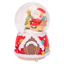 Globo de Neve Cenário de Natal. A Pilha 18CM Altura 13CM Diametro