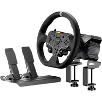 Conjunto Simulador de Corrida Moza Racing Volante + Pedal para PC - Preto