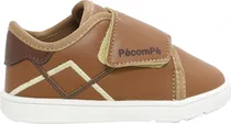 Tenis Infantil Pé com Pé 13267-071 - Marrom/Branco
