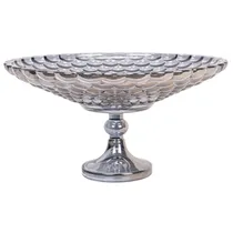 Fruteira Decorativa Cinza 36X19CM