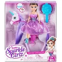 Zuru Muñeca Sparkle Girlz Princesa Y Unicornio Real Plastico 3+ Años Multicolor