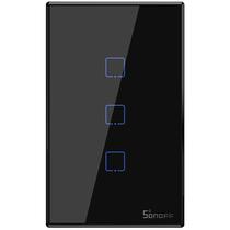 Interruptor de Parede Inteligente Smart Sonoff T3US3C Wi-Fi/3 Botoes/Bivolt - Preto