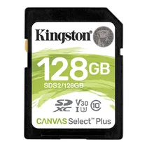 Cartão de Memória Kingston Canvas Select Plus SDXC 128GB 100 MB/s Class 10 - SDS2/128GB