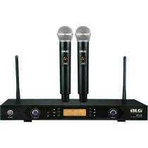 BLG Microfono Inalambrico UF-06 2MIC/Uhf/DSP Negro