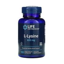 L-Lysine 620MG Life Extension 100 Capsulas